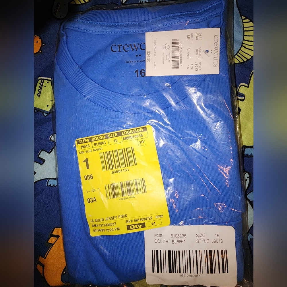 Crewcuts Vibrant Blue Kids' Long Sleeve Tee